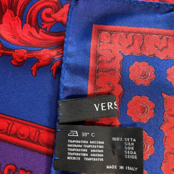 Vintage Versace Baroque Silk Scarf – 34" Square - Picture 12 of 12